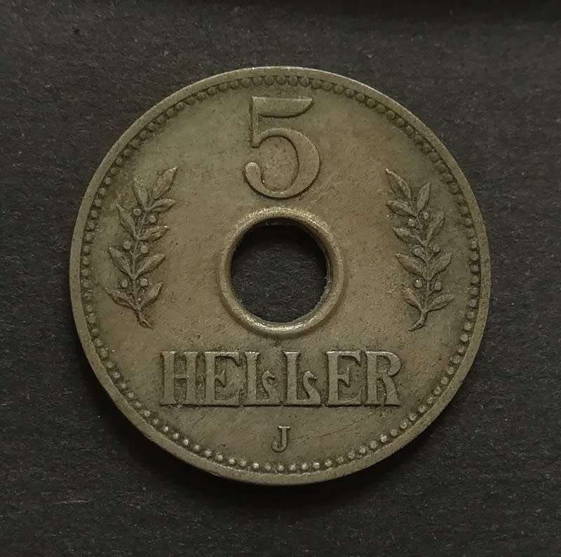 GERMAN EAST AFRICA SILVER 1913J 5 HELLER