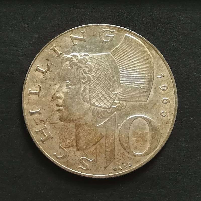AUSTRIA 1966 SILVER 10 SCHILLING