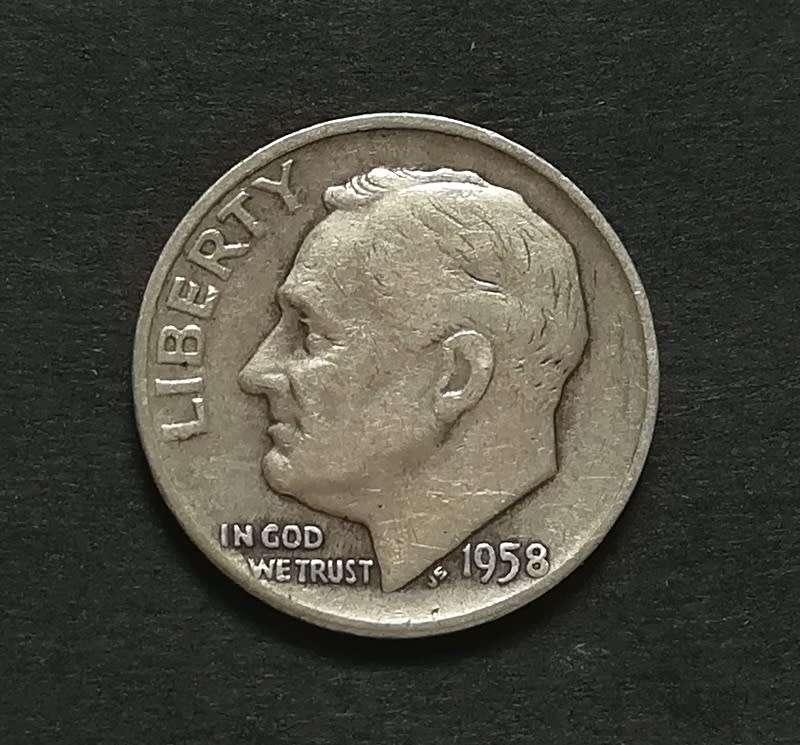 UNITED STATES 1958D SILVER DIME