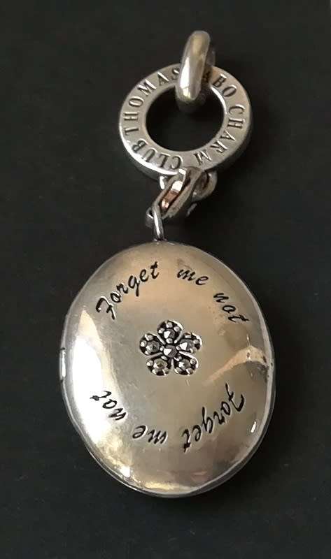 STERLING SILVER *THOMAS SABO* FORGET ME NOT LOCKET/PENDANT 20X60MM 16.1 G