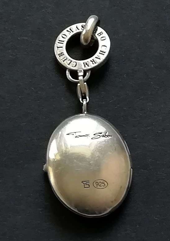 STERLING SILVER *THOMAS SABO* FORGET ME NOT LOCKET/PENDANT 20X60MM 16.1 G