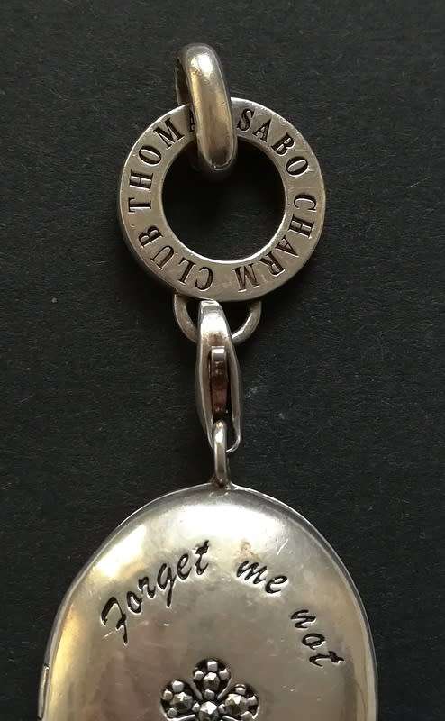 STERLING SILVER *THOMAS SABO* FORGET ME NOT LOCKET/PENDANT 20X60MM 16.1 G