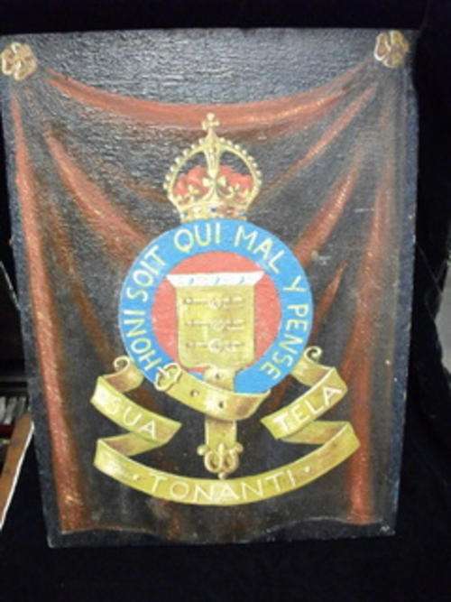 MILITARY PLACQUE HAND PAINTED ON WOOD