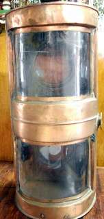 COPPER SHIP'S LAMP/LIGHT 470 X 220 X 190MM