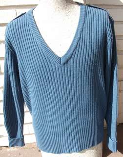 SOUTH AFRICAN AIR FORCE JERSEY WITH ELBOW PATCHES.  MAKER GF SIZE:  LARGE