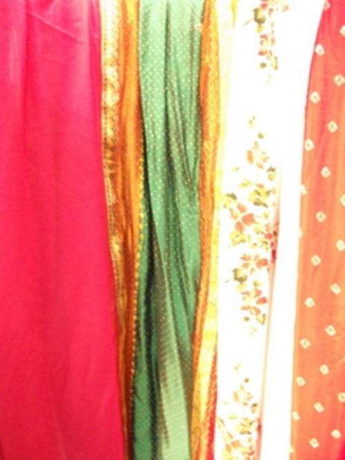 3 x PIECES VINTAGE SARI FABRIC APPROX. 5M X 1M EACH