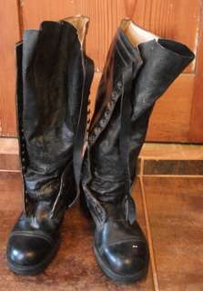 OLD MILITARY ?  BLACK RIDING BOOTS SIZE 6