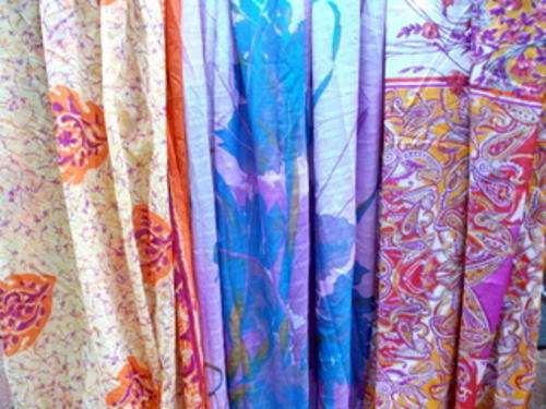 3 x PIECES VINTAGE SARI FABRIC APPROX. 5M X 1M EACH