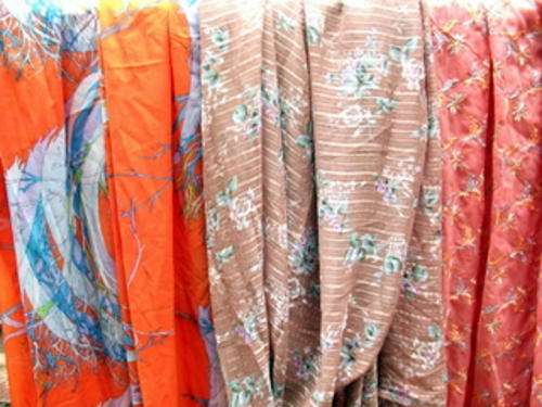 3 x PIECES VINTAGE SARI FABRIC APPROX. 5M X 1M EACH