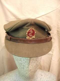 OLD SOUTH AFRICAN ARMY  PEAKED CAP WITH MEDICS BADGE