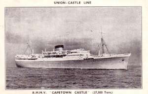 Union Castle Postcard "Capetown Castle"