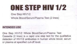 HIV test (free postage)