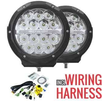 Hella Supernova 6" LED Spot Light set with wiring harness. 2X FREE COVERS INCLUDED!!!