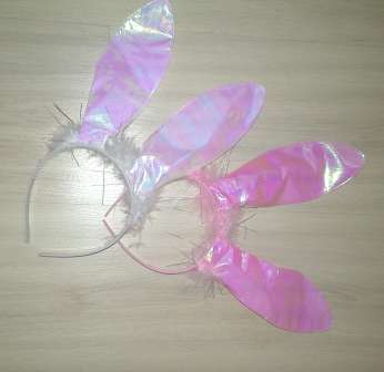Bunny Ears- Pink and White