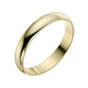 9ct gold wedding ring, 3mm (local)