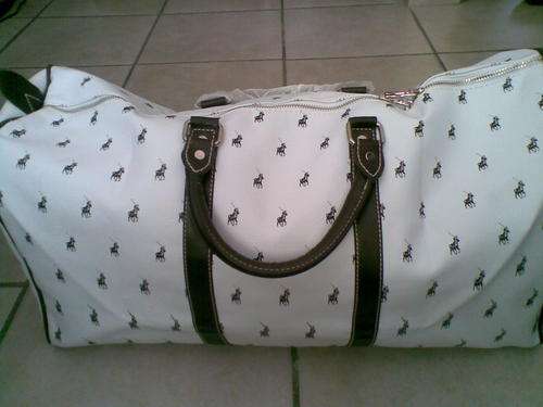 GR8 SPECIAL..HIS/HERS POLO DUFFEL /TRAVEL BAG-WHITE