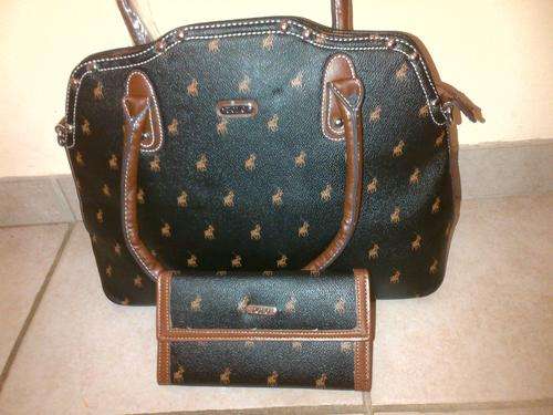 GR8 SPECIAL<<COMBO POLO HANDBAG & WALLET GIFT SET-BLK>>