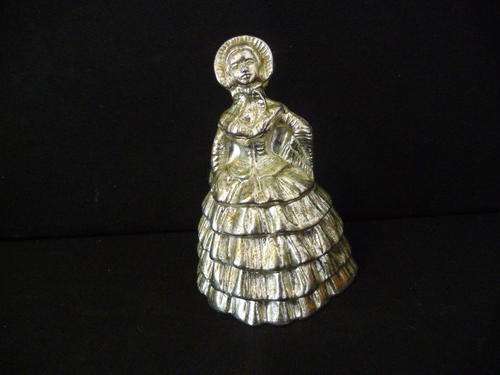 Vintage Victorian Lady Silver Plate Bell - Made in England - Rare