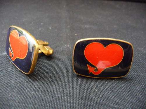 Vintage Cufflinks with Hearts