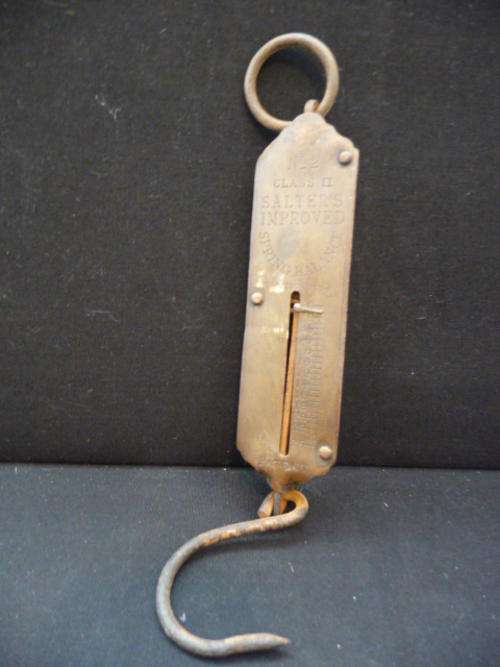 Antique Salter's Improved Spring Balance Brass Scale Class II No 2 - To Weigh 25 lbs