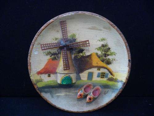 Wooden Handpainted Wall Hanging - Made in Holland - 3D!