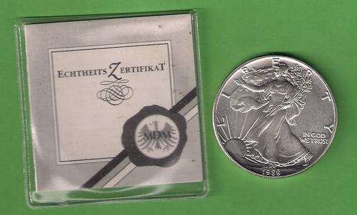 United States 1 oz Fine Silver One Dollar Proof with Certificate