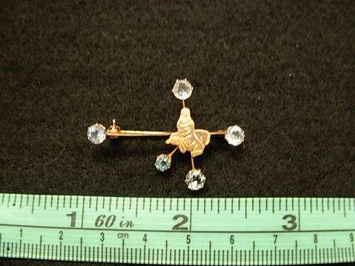 TOP Africa 9kt gold brooch with Southern Cross in Blue stones-weigh 2.1grams @@@ Crazy R1 Start