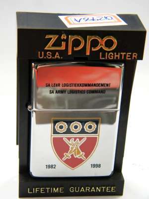 Zippo - SA Army Logistics command - Limited edition 1 / 70 - 5 x 3.5cm - @@@ Crazy R1 Start