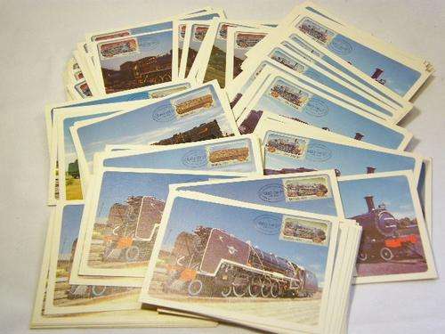 RSA more than 150 maximum cards - train locomotives no 1 to 4 of 1983 - sold as a lot - as per photo