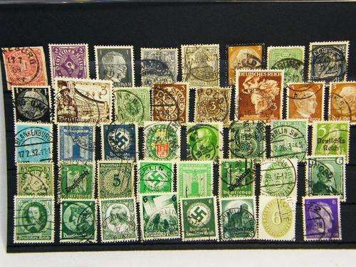 Lot of 40 German stamps - German Reich to third Reich - as per photo
