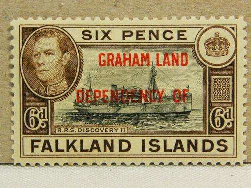 Graham land - Falkland Island 1944 dependency mint stamp - SG A6 - book value of R400 - as per photo