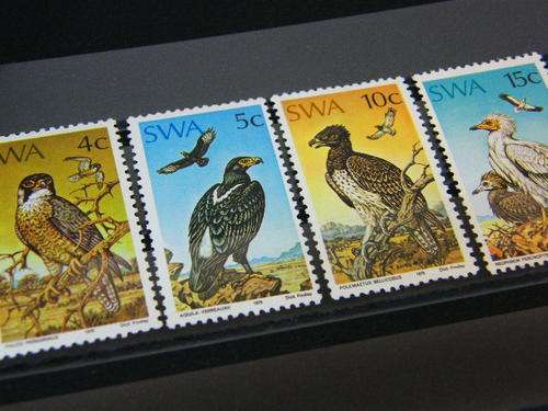 SACC 279-282 South West Africa mint stamps - protected bird of prey - as per photo