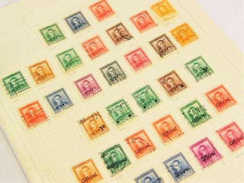 New Zealand - Lot of 33 George 6 stamps some mint - including Officials and overstamps