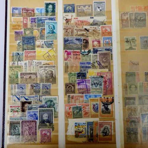 16 Page Stamp album with over 2000 world stamps - Smoe decent stock