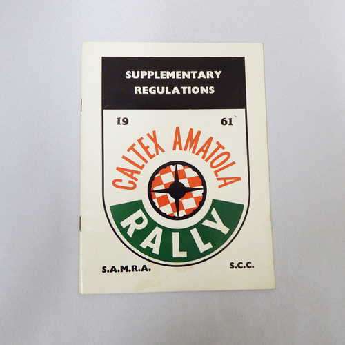 Supplementary regulations of the 1961 Caltex Amatola Rally