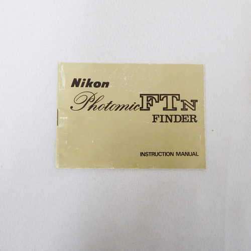 Nikon Photomic FTN finder instruction manual