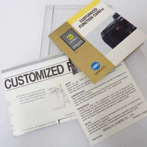 Minolta Customized Function Card xi
