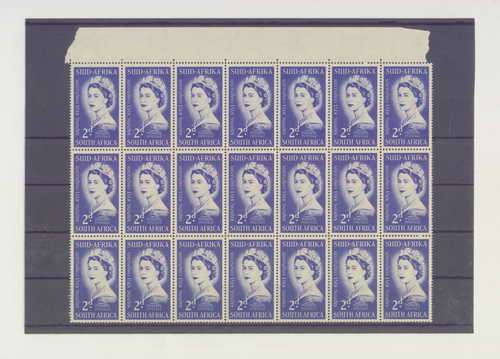 SACC 142 - Block of 21 mint stamps - Coronation of QE2