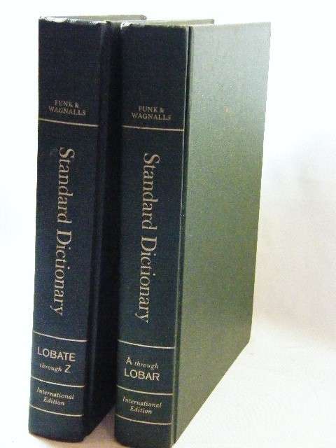 Funk and Wagnalls Standard dictionary - volume 1 and 2 - 1969