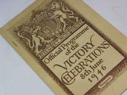 Official programme of the victory celebrations - 8th June 1946