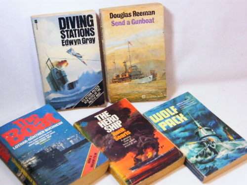 Lot of 5 boat themed war story books