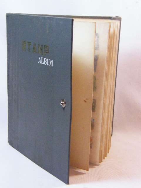 Stamp album with about 500 stamps