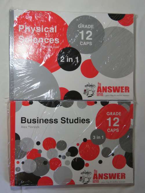 Lot of 2 Grade 12 handbooks - Business studies and Physical sciences - Sealed