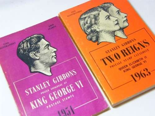 Lot of 2 Stanley Gibbons King George VI & 2 Reigns postage stamp catalogues