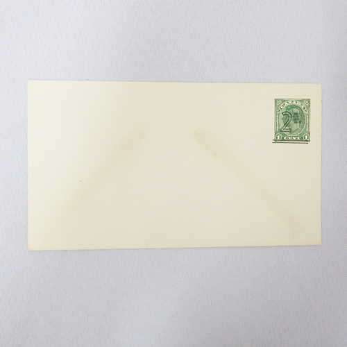Canada pre printed stationary with George 6 stamp opt. 2 cent over 1 cent (pre 1953)