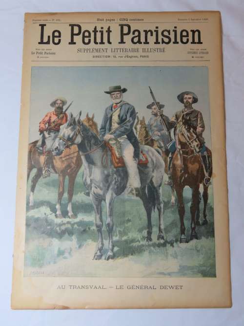 Le Petit Parisien newspaper - 9 September 1900 - General de Wet in Transvaal