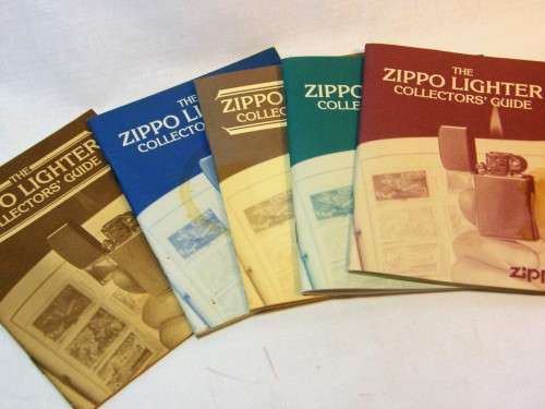 Lot of 5 Zippo lighter collectors guides- all different colours