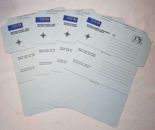 RSA Inland Aerogramme with pre printed 4 cents stamp - Unused