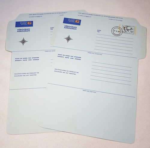 RSA Aerogramme with pre printed 10 cents stamp - Unused, but cancelled in Pretoria 21 January 1980