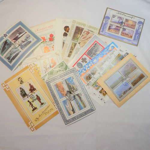 Lot of 14 South Africa cancelled miniature sheets